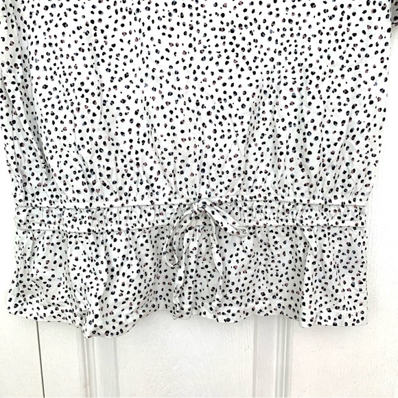 SUZY SHIER Tiny Leopard Print Cotton Top - Picture 3 of 5
